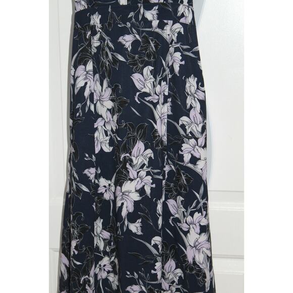 Athleta Halter Tie Top Sleeveless Blue Floral Dress Size Women's 2 - Picture 4 of 7